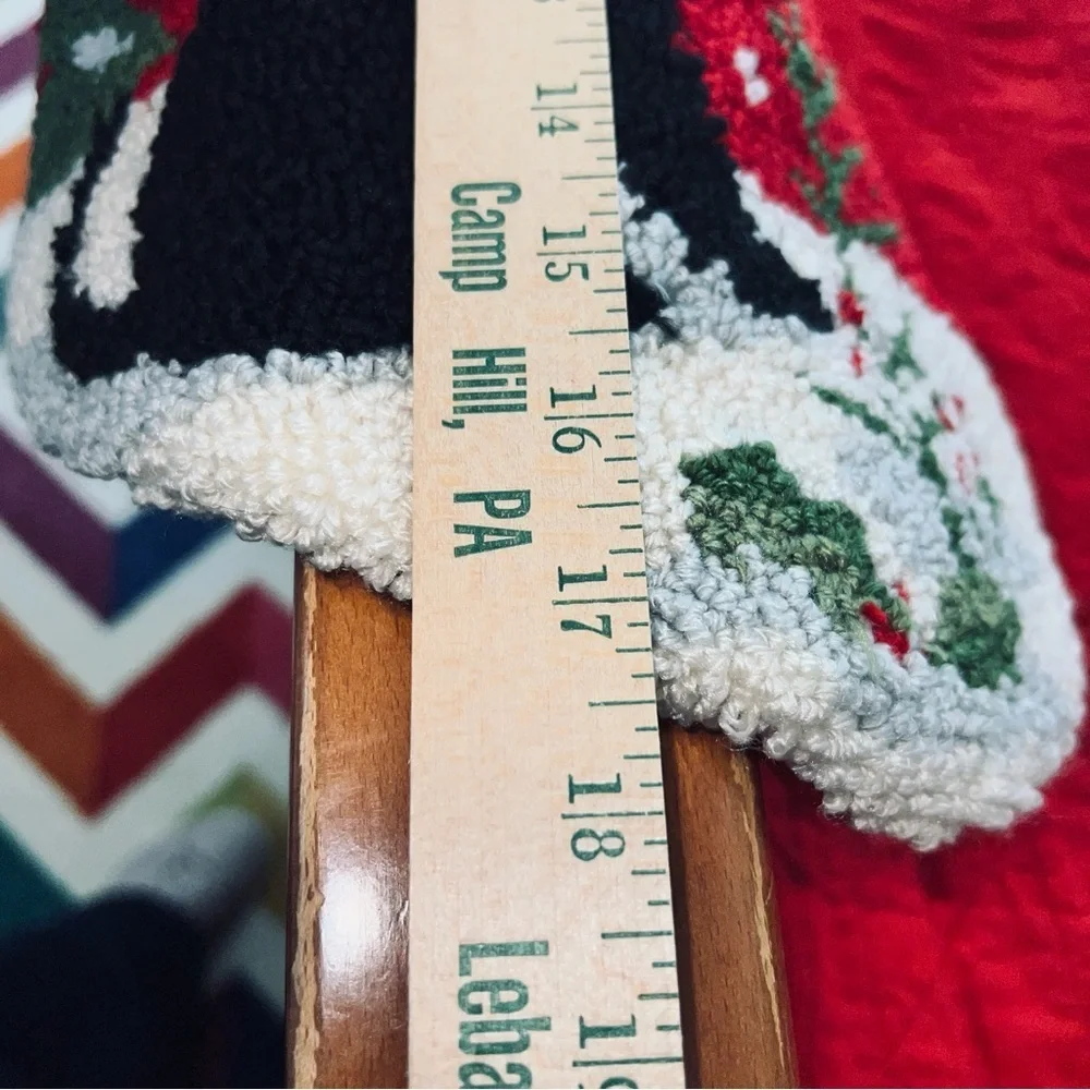 Dog Christmas Stockings - Hooked Wool Look - Black Lab Design -Set of 2